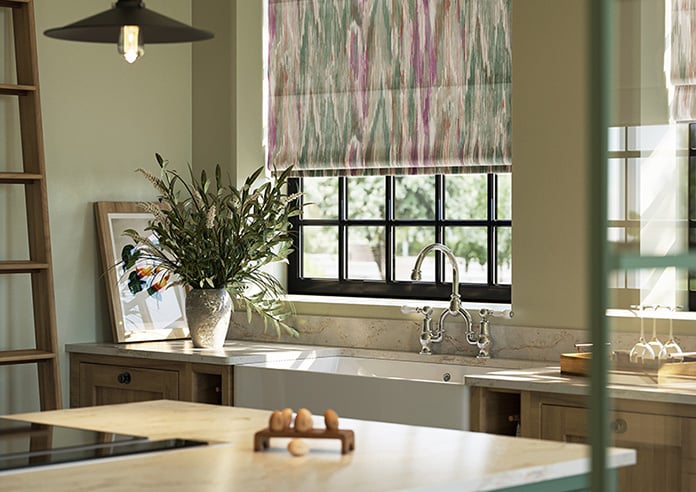 Bombay Velvet, Pink Crush - Motorised Roman Blind - Image 5
